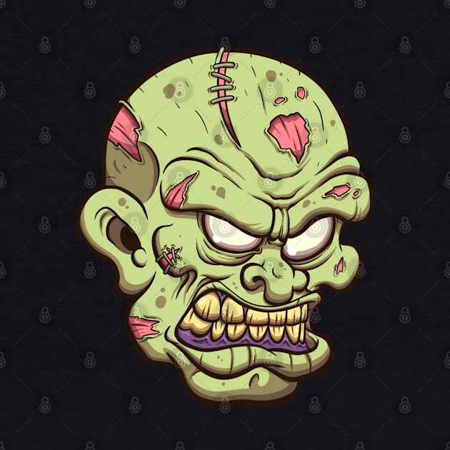 Angry Zombie Hea by TheMaskedTooner